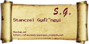 Stanczel Gyöngyi névjegykártya